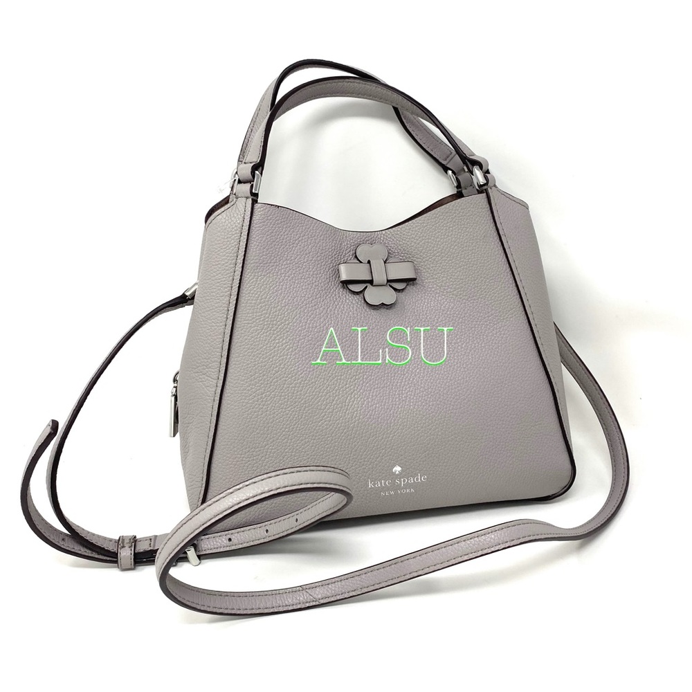 Kate♠️Spade Sm Triple Compartment Le Satchel Grey - Picture 1 of 13